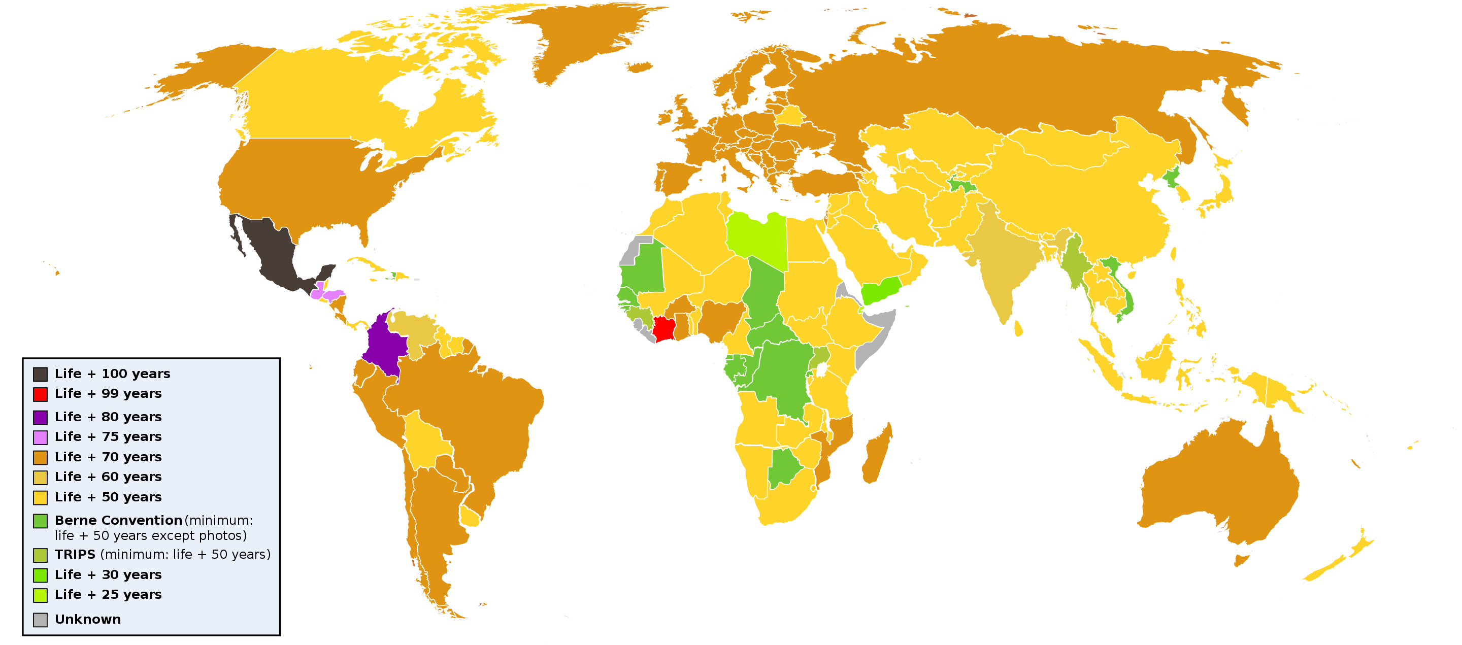 World Copyright Terms